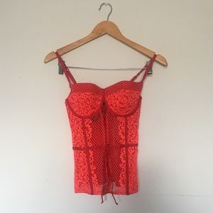 NWT Victoria’s Secret Red Lace Corset